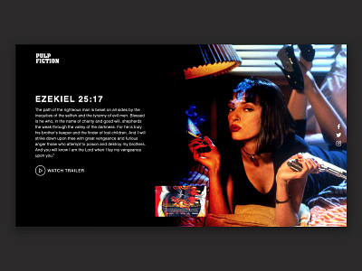 Pulp Fiction Landing Page UI