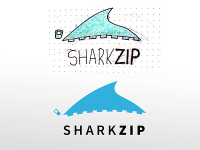 SHARKZIP - Logo 100days dailyui design logo minimal shark ui web design zip