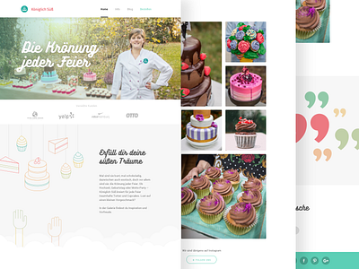 Landing Page - Sweet Catering cake catering cupcake erfan talimi flat food handwriting playful responsive sweet