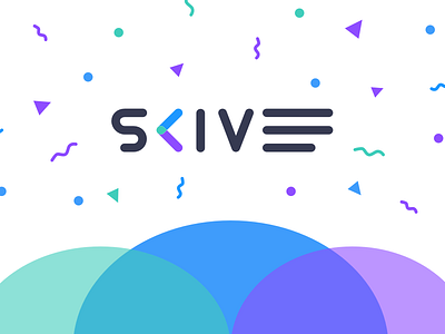 skive rebranding - font logo app branding custom font education elearning freebie icons logo rainbow typo typography university