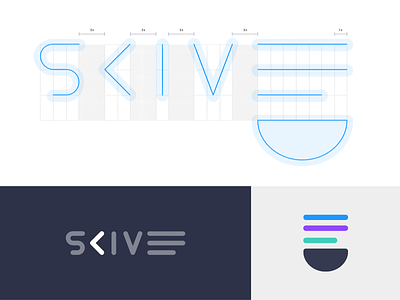 skive - logo grid app flat freebie grid guideline identity letter logo mark rainbow symbol type