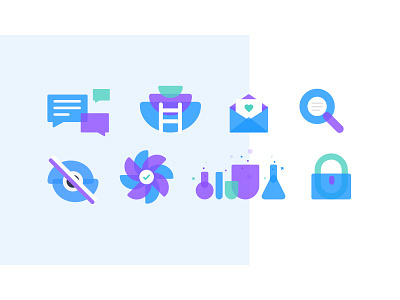 Skive Illustrations blue flat icon illustration purple