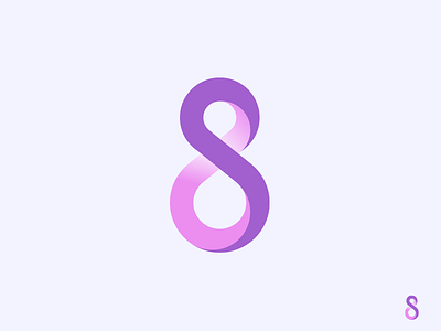 S.L. 8 branding flat infinity lettering logo logofolio mark purple