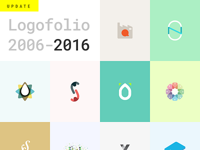 Logofolio 2006-2016 brand branding color design flat logo logofolio mark portfolio update