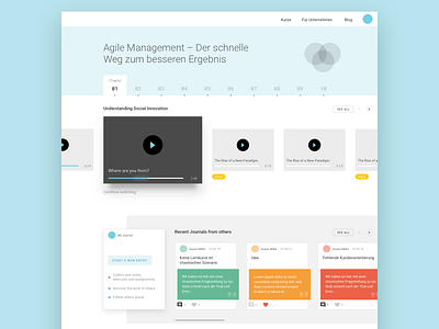 Dashboard 3 baby blue chapters create dashboard flat navigation netflix online course play ui ux