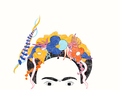 Frida Kahlo adobe illustrator adobe photoshop flat illustration floral fridakahlo illustration vector