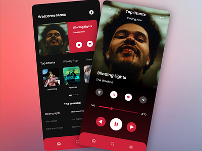 Music Streaming App app branding design ui ux