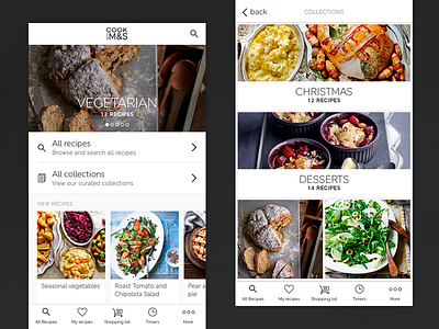 New Designs App app food ios ms recipes