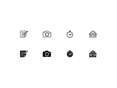 New January Icons home icon icons list shopping timer