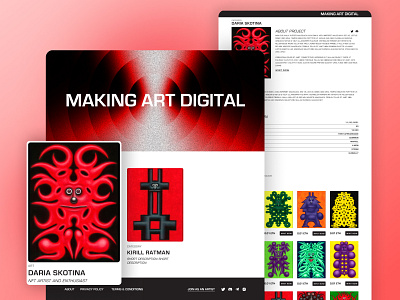 NFT Minting dApp "Making Art Digital" design designer ui ux webdesign website
