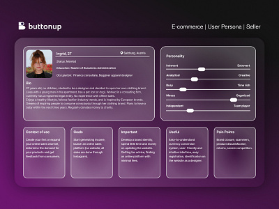 Button Up - User Persona branding design designer logo ui ux webdesign website