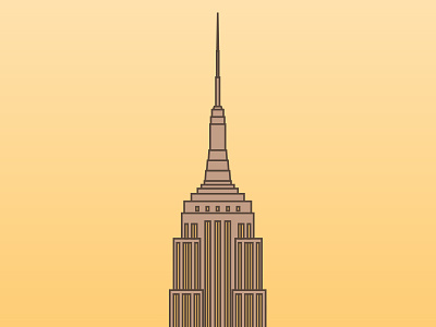 Empire State - NYC building empire illustration lines new nyc state york