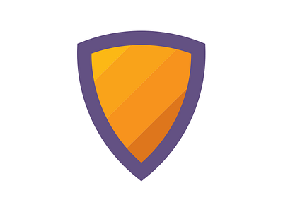 Shield bold gradient logo orange purple shield simple