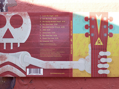 Matthew Curry & The Fury Album Art album art blues cd guitar illustration skull
