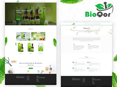 BioQor Herbal Website Design design herbal designs herbal websites medical website medicine website oapps infotech ui ux design uidesign website