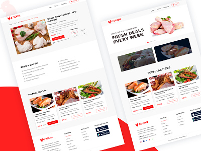 Chicken and Fish Website ecommerce oapps infotech uidesign web development website design