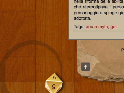 RpG Website - Arkan Myth dice mug paper rpg sign wood
