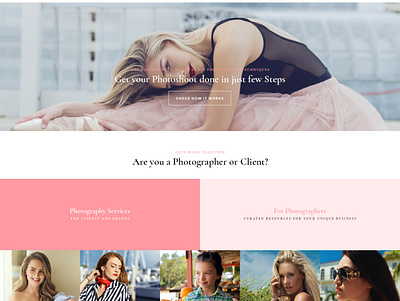 Photography Website Mockup design minimal photoshop ui ux web website