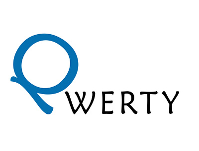 Qwerty blue logo design