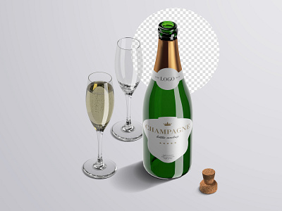 Download Champagne Bottle Mockup And Scene Creator By Nooga Sudio On Dribbble