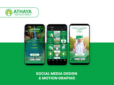 Social Media Design & Motion Graphic Athaya App adobe illustrator athaya branding branding design figma instagram instagram banner instagram post startup