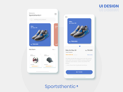 User Interface Design - Sportsthentic adobe illustrator adobe xd design figma shopping app shopping cart ui uidesign uiux user interface user interface design