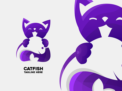 CatFish catlogo design fish icon illustration logo minimal ui ux vector vectors