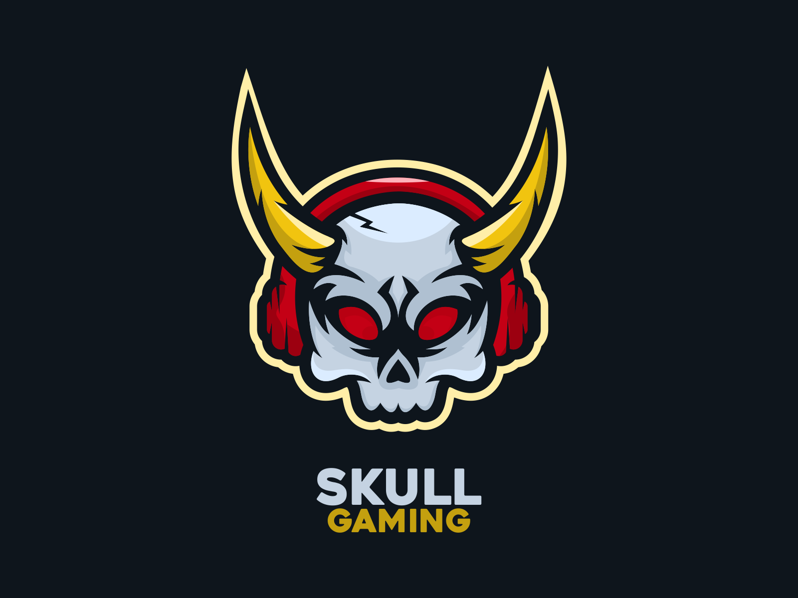 Premium Vector | Skull gaming logo concept