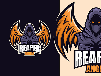 Reaper Angel Logo Design angel angel logo design esports esports logo esports mascot good icon logo logos reaper reaper logo ui ux vector vectors