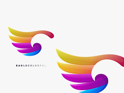 Eagle Colorful Logo Design animal brand brand logo colorful design eagle eagle logo elegant icon logo logotype mascot tranding ui ux vector vectors