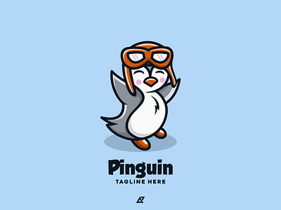 Pinguin Logo Design animal branding cool logo cute cute animal cute logo cute pinguin design icon icon logo branding illustrator logo logos mascot mascot logo pinguin pinguin logo ui ux vector vectors