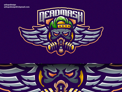 Deadmask Logo Design branding dead logo design esports esports logo game gaming gaming logo icon illustration logo logo sale mascot mask logo modern nft skull ui vector vectors