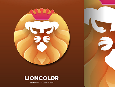 Lion Color Logo Design best branding design forsale icon illustration lion lion logo logo logo sale mascot modern modern logo new sale ui ux vector vectors
