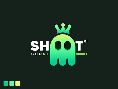 Shoot Ghost Logo Design For Sale animation branding design ghost graphic design icon illustration logo mascot modern sale ui ux vector vectors