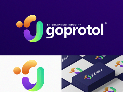 Colorful Goprotol Logo Design For Sale branding colorful colorful logo company corporate design graphic design icon illustration logo logos mascot modern new professional ui ux vector vectors