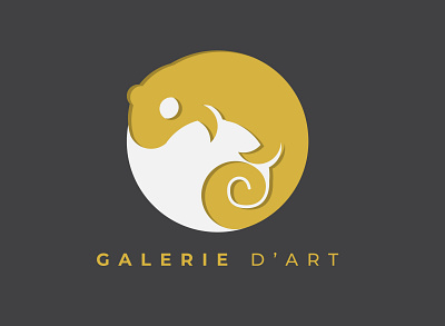galerie d art logo branding design flat illustrator logo logo design minimal vector