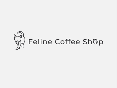 Feline coffee shop logo design logo logo design
