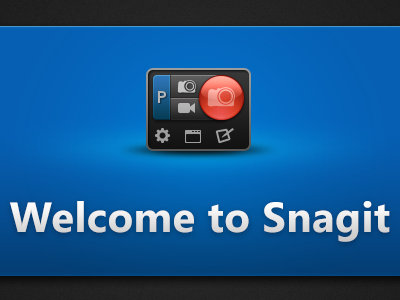 Snagit Welcome Screen 