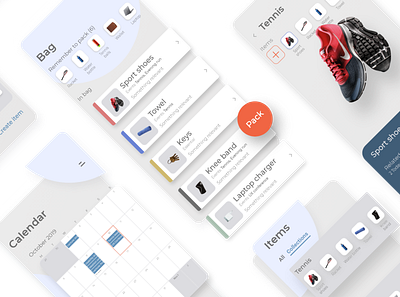 Calendar & item locator APP concept app concept design ui uxdesign