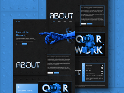 Landing Page - Fure ai design graphic design icon illustration interface landing page logo modern robot robot website technologies technology typography ui ux web design website