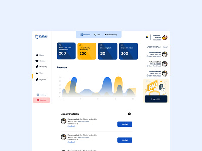 E-Learning Admin Dashboard.