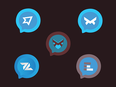 messaging app logo design collection
