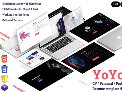 CV / Personal / Portfolio / Resume template / Agency app branding design flat graphic design illustration ui ux web website