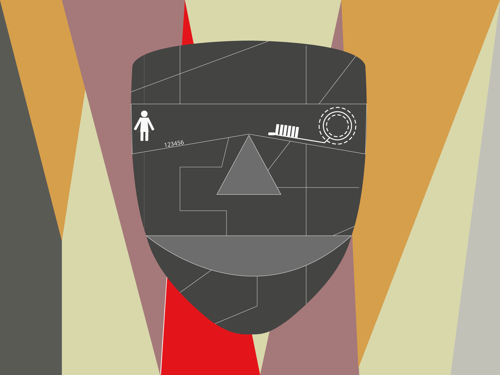 Cyberpunk 2d flat illustration minimalist vector