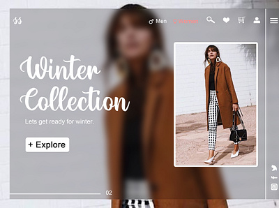 E-commerce website design layout. e commerce fashion ui ux website design