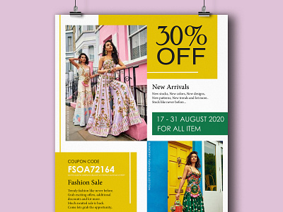 A4 Fashion sale flyer. advertising fashion flyer sale