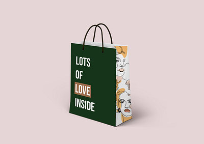 paperbag mockup bag beauty makeup mockup mockup design modern paperbag simple