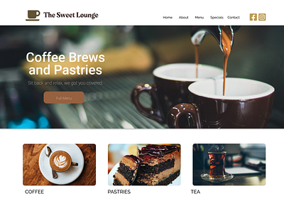 Coffee Shop Website coffeeshop design figma