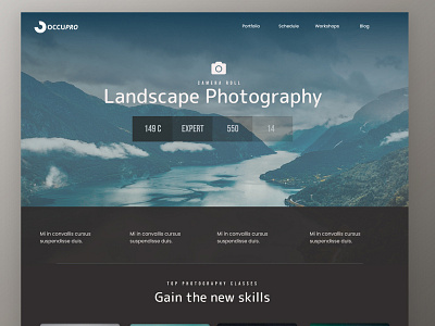 Web Template - Photography site design figma ui