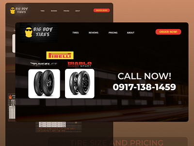 Big Boy Tires bootstrap4 branding design figma